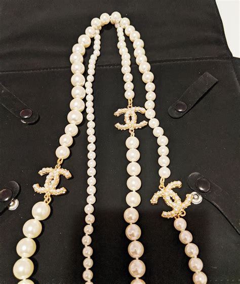 coco chanel long necklace|Chanel long necklaces for sale.